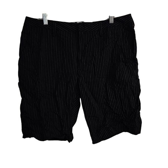 Express Pinstripe Shorts, Black, Size 36 - Picture 1 of 6